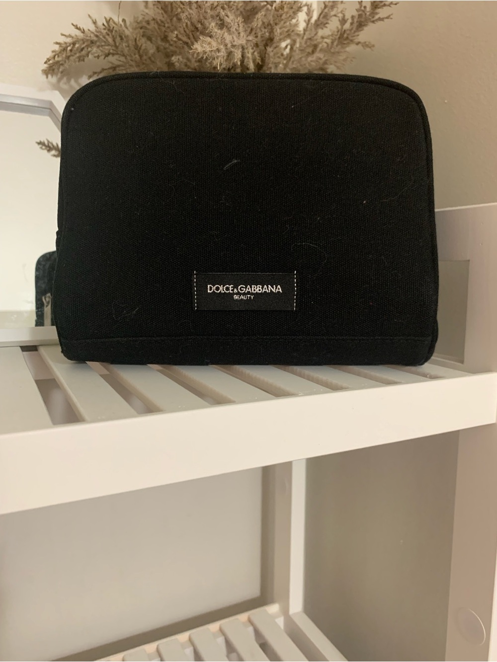 Dolce & Gabbana Black Canvas Toiletry Pouch